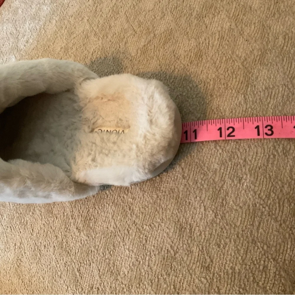 Vionic Cozy Cream Slippers with Faux Fur Lining size 9 - Picture 6 of 8